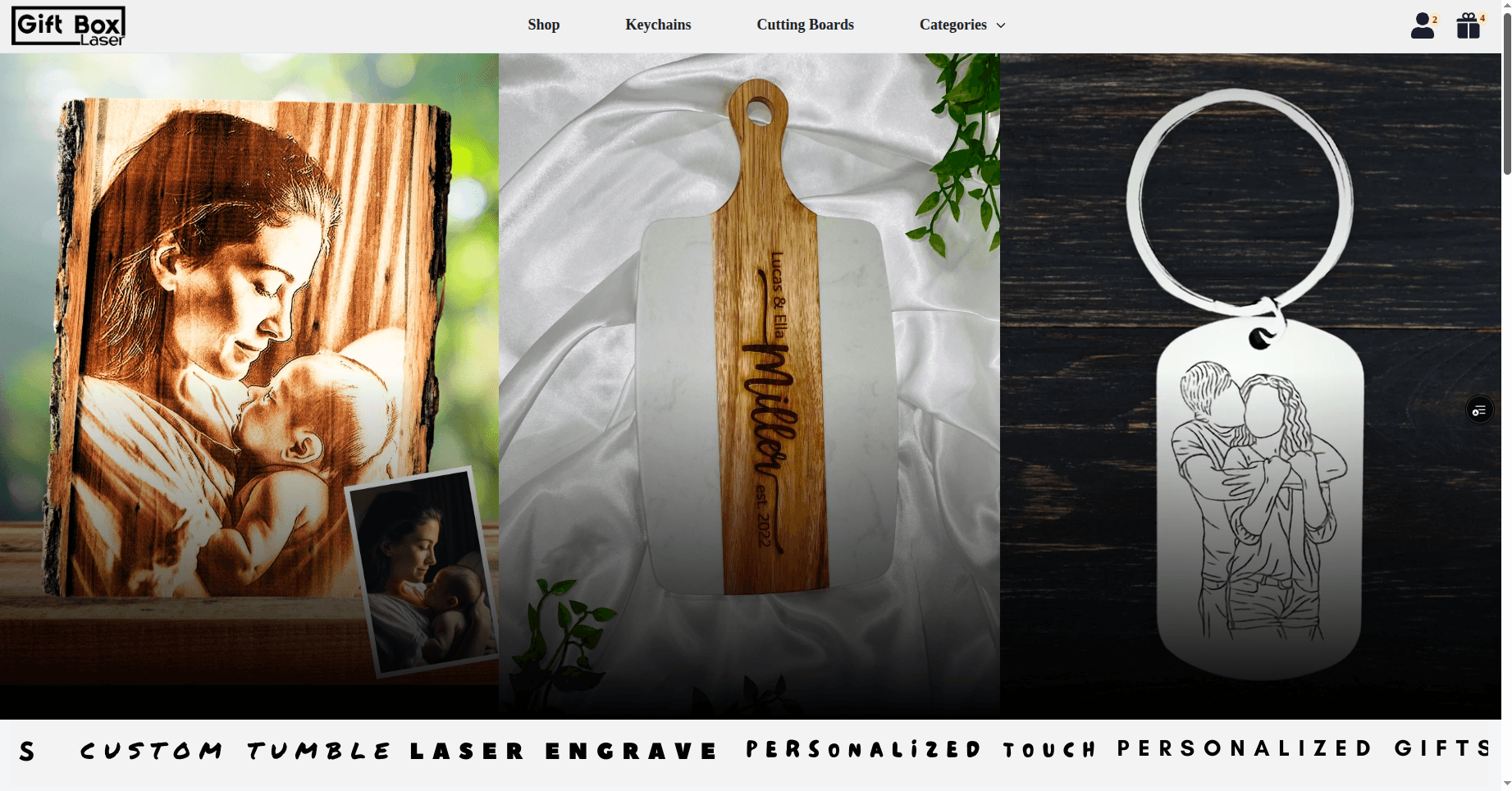 GiftBox E-commerce screenshot