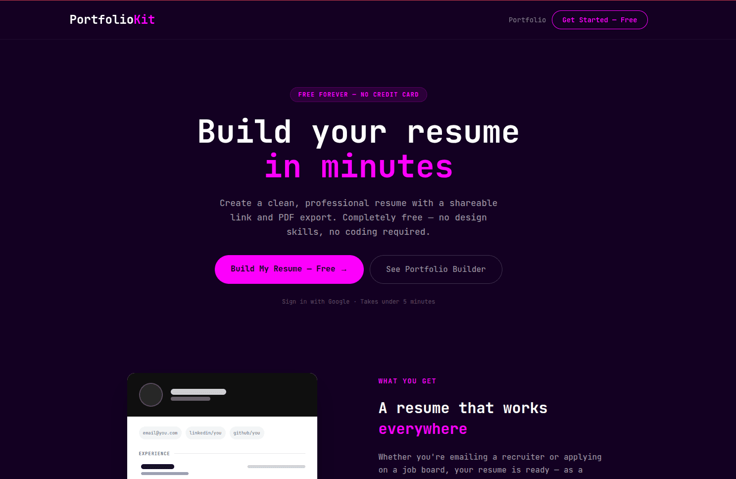 AI Resume Builder screenshot